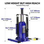 ZUN 20 Ton Pneumatic Air Hydraulic Bottle Jack with Manual Hand Pump Heavy Duty Auto Truck Travel W1239124011