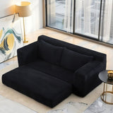 Loveseat Sofa with Memory Foam & Steel Frame - No Assembly, Convertible 2-in-1 Design, Corduroy W3561P324174