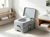 5.3 Gallon Portable Camping Toilet, with 3.2 Gal Flush Tank & Carry Bag, Push-Button Pressurized 48020629
