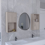 ZUN Oba 2-Pc Wall-Mounted Bathroom Medicine Cabinet with Open and Closed Storage B070P188847