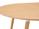 3-in-1 Extendable Dining Table, 43.3" Round to 74.8" Oval Kitchen Table with Solid Wood Legs & W2920P420922