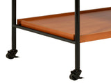 Oaken Honey Oak & Black Finish Serving Cart B2726P286816