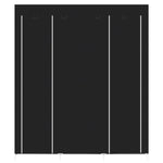 ZUN 69" Portable Clothes Closet Non-Woven Fabric Wardrobe Double Rod Storage Organizer Black 23382400