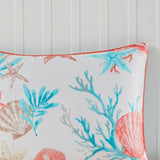 7 Piece Cotton Sateen Comforter Set Coral Queen B03596888