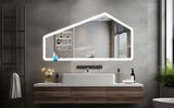 52*28 inch LED Bathroom Vanity Mirror Wall Mounted Adjustable White/Warm/Natural Lights Anti-Fog W708P235364