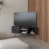 Fredonia Tv Stand 65" with a Door and Open Storage, Wengue B128P314796