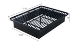 Modern Style Heavy Duty Full Size Platform Bed Frame made with Metal and 16 Inch height in Black B009P207836
