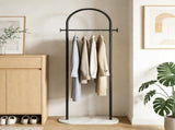 Clothing Rack, Golden Metal Freestanding Heavy Duty Clothes Rack with Marble Base, Multipurpose 92473951