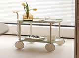 Moon storage cart Nordic Internet celebrity mobile trolley kitchen simple double storage W3318P308309
