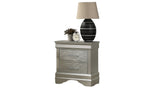 Modern Style 2-Drawer Nightstand made with Wood in Silver B009P178536