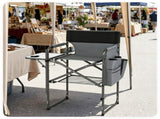 26" Tall Director Chair, 350LBS Heavy-Duty Folding Makeup Artist Chair with Side Table & Storage 47582173