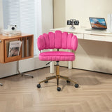 ZUN COOLMORE Velvet Home Office Desk Chair, Modern Cute Computer Chair, Wheels Height Adjustable W395P224532