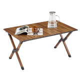1-piece Folding Outdoor Table,Lightweight Aluminum Roll-up Rectangular Table for indoor, Outdoor W24183624