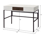 ZUN Verster Natural & Black Finish Writing Desk W/USB B2726P288028