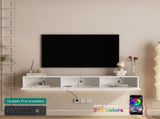 Floating TV Stand Wall Mounted with 16 Color LEDs,67" Modern TV Stand, Floating TV Cabinet W1321P307882