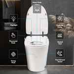 ZUN Luxury Smart Toilet with Dryer and warm water, Elongated Bidet Toilet with Heated Seat, with Remote WF314235AAA