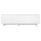 ON-TREND Graceful TV Stand Arch Cabinets for TVs Up to 78'', Minimalist Entertainment Center WF325999AAK