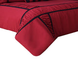 7 Piece Comforter Set Microfiber Ruffle and Patchwork Bedding Set 39830647