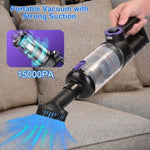 ZUN 3 In 1 Handheld Vacuum Cleaner Cordless Car Vacuum 15000PA Rechargeable Duster with 2 Modes 2 24705807