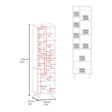 FM FURNITURE Pinal Linen Cabinet with Open Storage and 2 Doors, White B128P301384