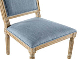 French Country Dining Chairs Elegant Cane Backrest & Upholstered Seats with Fluted Legs N767P263677D