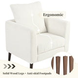 Teddy Fabric Accent Chair, Fabric Armchair Club Chair,Barrel Chair,Upholstered Arm Chair with Solid W1028P236496