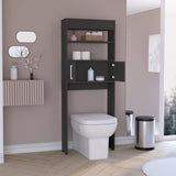 Madrid Over The Toilet Cabinet, Double Door, Two Shelves -Black B20091940