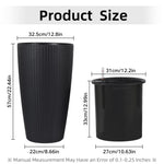 ZUN Indoor/Outdoor Modern The appearance is made of imitation rattan Design Planter,22.5 inch Black W2885P253132