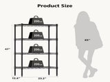 4-Tier Metal Wire Shelving Unit Adjustable Heavy-Duty Steel Storage Rack for Kitchen 69196632