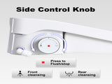 Smart Bidet Toilet Seat with Side Knob Adjustable Heated Seat with Water Temperature and Pressure W3598P451107