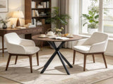 Small Round Dining Table 31.5", Industrial Kitchen Table for 2 with Cross Legs 69272126