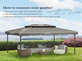 13' x 10' Gazebo Replacement Canopy 09242829