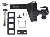 Adjustable Trailer Hitch Fits 2.5" Receiver 6" Drop/Rise 18500LBS 1-7/8", 2", 2-5/16" Tri-Balls 48160543