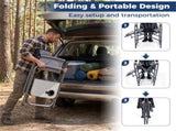 400LBS Heavy Duty Folding Camping Chair with Side Table & Cup Holder, Padded Directors Chair for 37474149