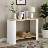 End Table, Small Side Table, Nightstand with 2-Layer Storage Shelves, Sofa Table for Small Spaces, W1117P224564