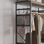 ZUN Independent wardrobe manager, clothes rack, multiple storage racks and non-woven drawer, bedroom 73152047