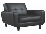 Black Track Arm Accent Chair B062P145483
