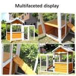 ZUN Large outdoor chicken coop Wooden chicken coop, duck coop with nest box, bird cage, rabbit cage 10273256