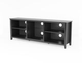 ZUN TV Stand Storage Media Console Entertainment Center,Tradition Black 51353507