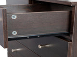 25.98*12.99"*35.04 5-Tier 6-Drawer Cabinet Drawer Dresser with Gold Handles Brown 17234498