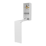 White Folding Table with Storage B062P290293