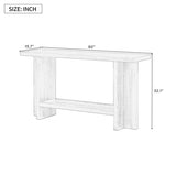 U_STYLE Vintage-Inspired and Ash Wood Veneer ConsoleTable with T-Leg Design,Suitable for N711P241289B