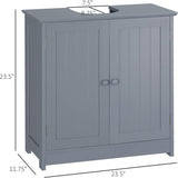 Bathroom Cabinet with 2 Doors and Shelf Bathroom Vanity Grey-AS Prohibited by 66147432
