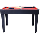 5-in-1 Multi-Game Table - Billiards, Push Hockey, Foosball, Ping Pong, and Basketball black/red 77723643