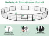 Metal Dog Playpen, 24 inch Height 8 Panels Pet Fence, Foldable Dog Pen for Indoor Outdoor 52187885
