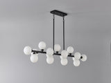 Pendant Lamp with Opal Glass Shade, 16-Lights Modern Farmhouse Ceiling Pendant Hanging Light Fixture W5008P466518