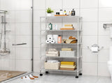 5 Tier Shelf Wire Shelving Unit, NSF Heavy Duty Wire Shelf Metal Large Storage Shelves Height W155065926
