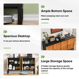 Modern buffet cabinet with storage space,Retro style four door wooden storage W1706P235655