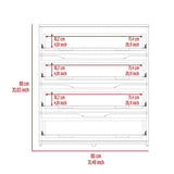 ZUN Lynbrook 4-Drawer Dresser White and Light Oak B06280070