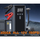 Jump Starter with Air Compressor 12V 2000A 7.0L Gas/5.5L Diesel Car Battery Starter Digital Tire 46079931